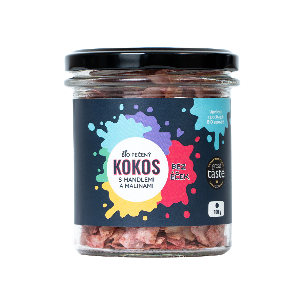 Organic baked coconut with freeze-dried raspberries 100 g