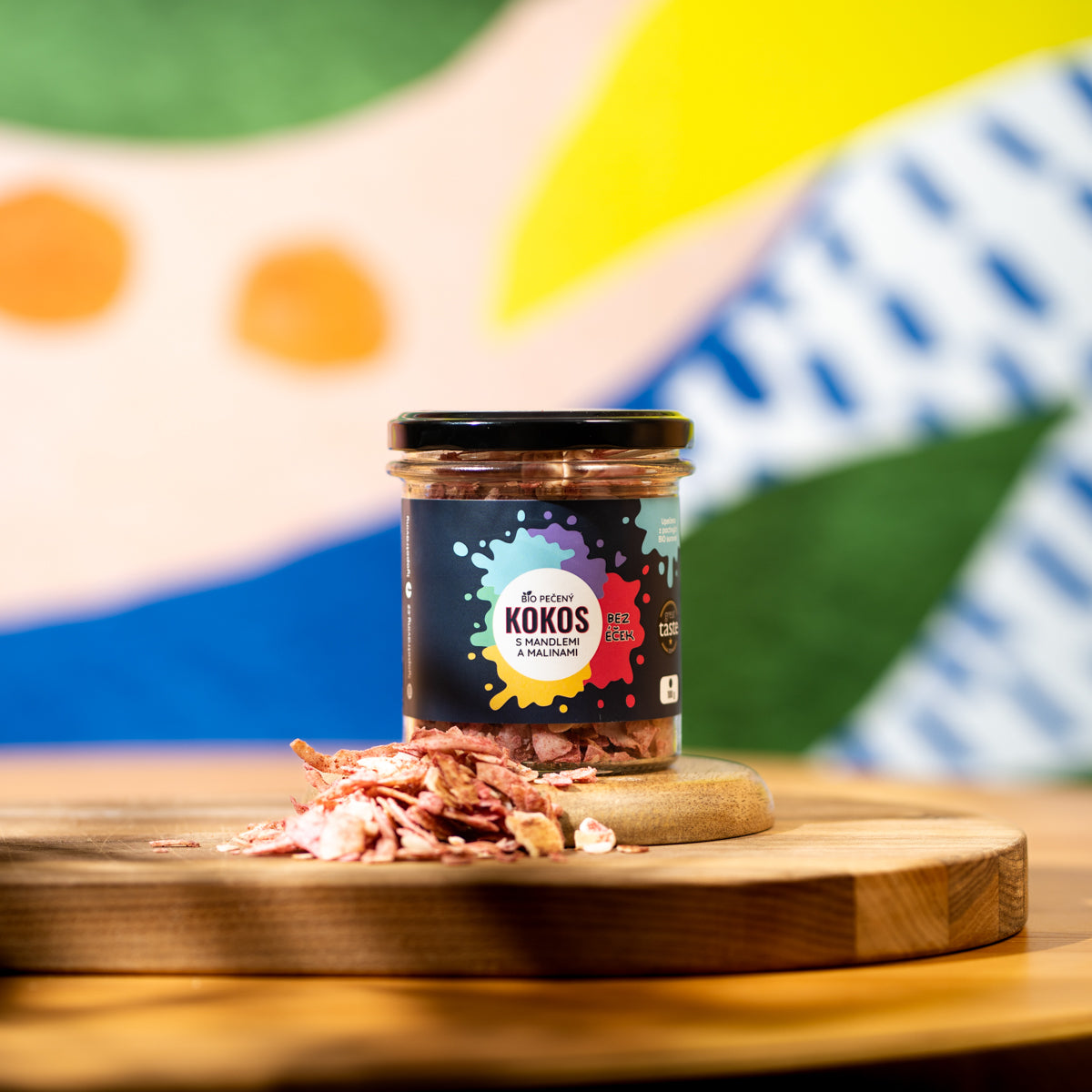 Organic baked coconut with freeze-dried raspberries 100 g
