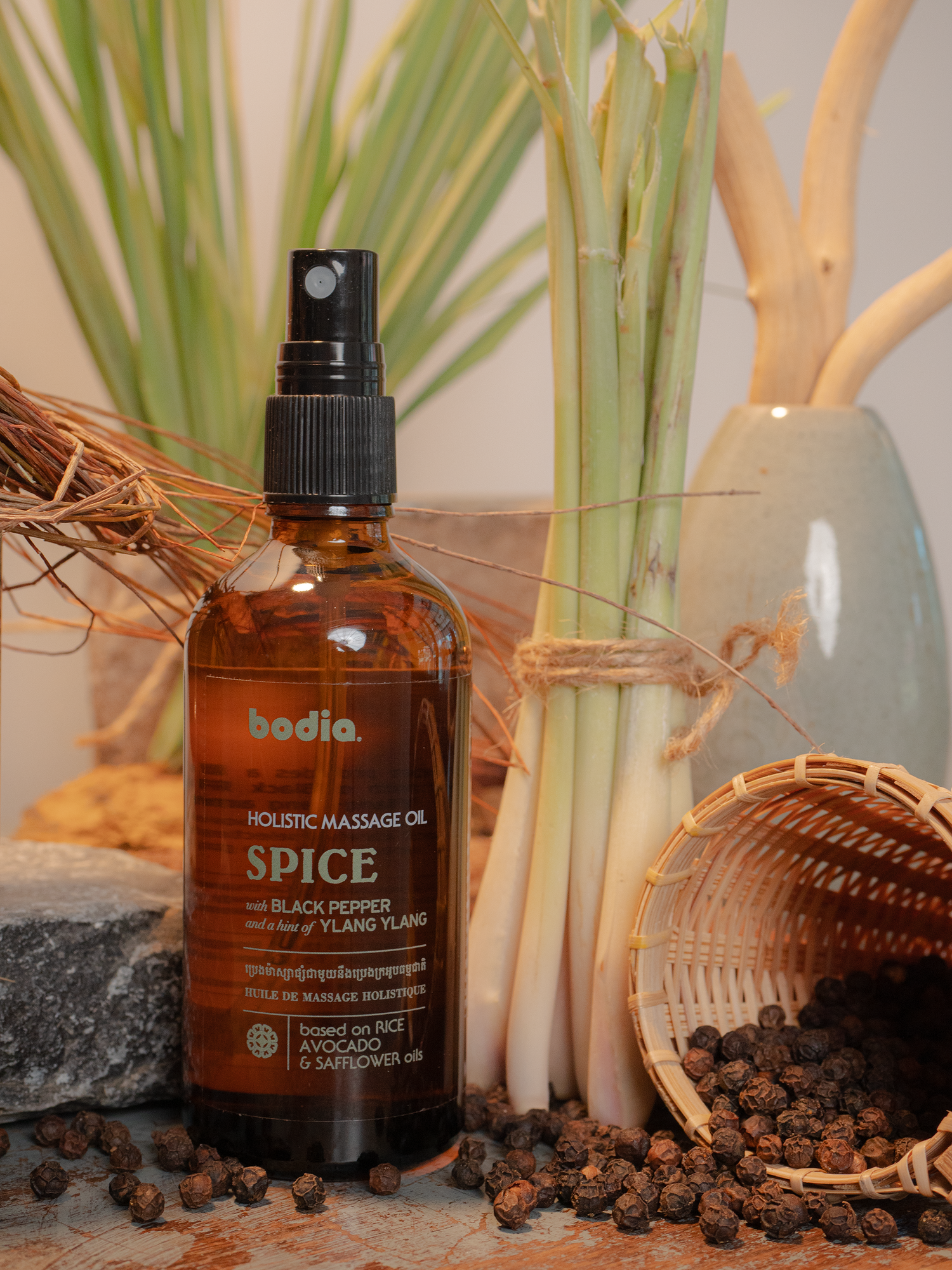 Massage oil – spicy (harmonizing) 