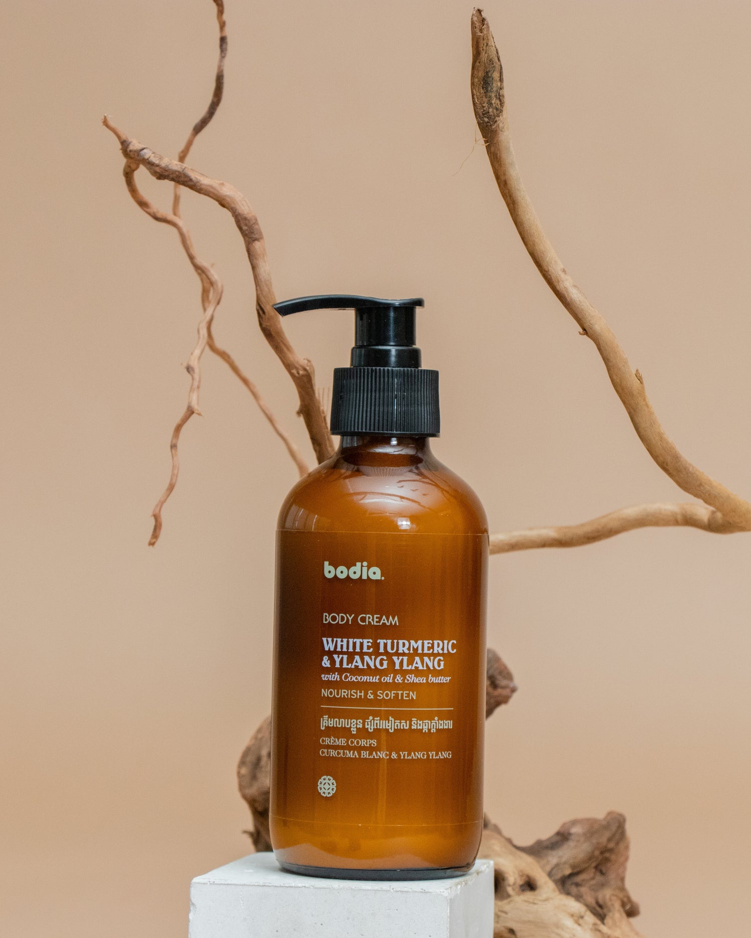 Bodia Body Cream – white turmeric & ylang-ylang 