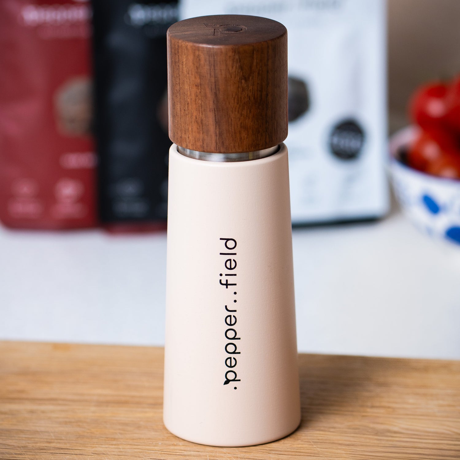 Dark gray wooden original .pepper..field Grinder 