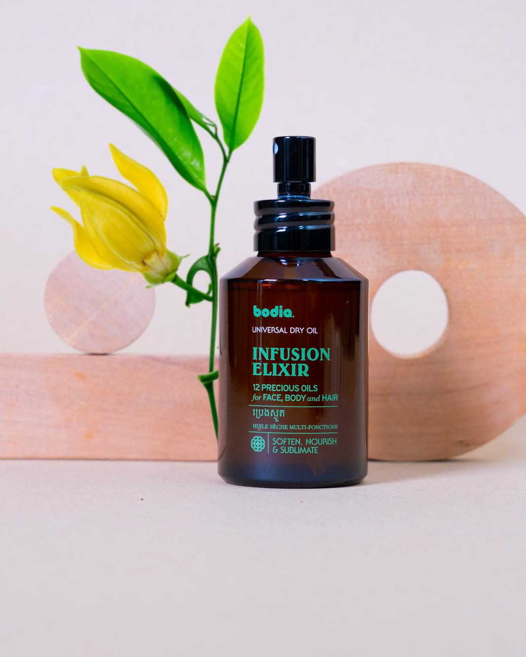 Universal dry oil Bodia for face, body, and hair 