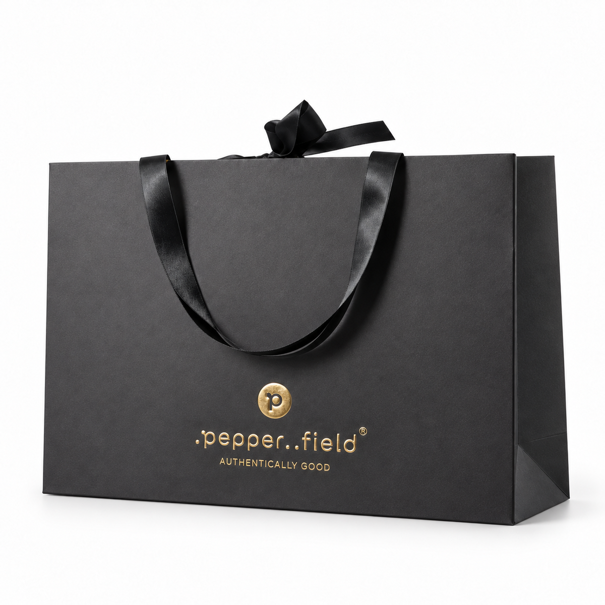 Luxury gift bag – small black-and-gold 